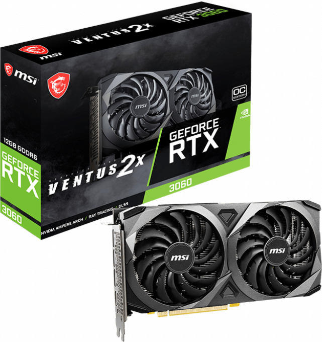 Видеокарта MSI RTX 3060 VENTUS 2X 12G OC