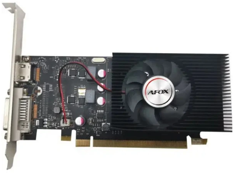 Видеокарта AFOX GeForce GT 1030 LP Retail (2GB GDDR5 64-bit, 1228-1468MHz / 6Gbps, 1-fan, HDMI/DP) AF1030-2048D5L5-V4