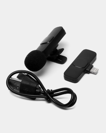 Беспроводной петличный микрофон для телефона (разъем Apple Lightning, USB Type-C )