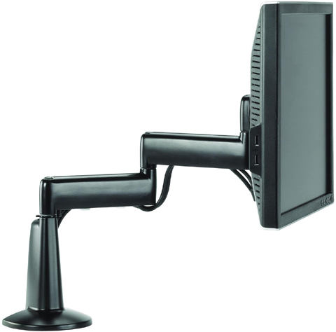Крепление настольное CHIEF Dual Swing LCD Arm Desk Mount KCD110b (Black, с двумя поворотными звеньями 6-42см, без регулировки высоты, VESA 75 x 75 и 100 x 100, совместимо с ЖК-мониторами весом до 18.2кг)