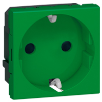 Розетка электрическая Legrand [ 74135 ] (2K+3, 2M (два модуля), Mosaic 45x45, зеленый)