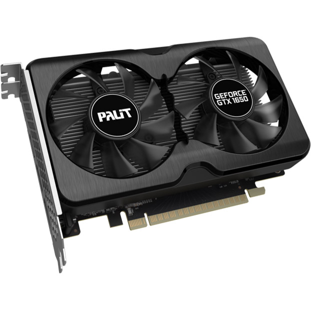 Видеокарта Palit GeForce GTX 1650 GP OC (PCI-E 3.0, 4096 MB, GDDR6, 128 bit, Base: 1410 MHz, Boost: 1725 MHz, 12000 MHz, 12nm, TU117, 896/56/32, БП от