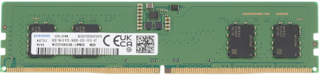 Память DIMM DDR5 8GB (PC5-44800, 5600MHz) Samsung (1шт x 8ГБ, CL 40, 1.1В, Single rank x8, высота 31.25мм) M323R1GB4DB0-CWM