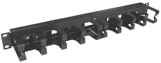 Органайзер кабельный горизонтальный Siemon [ S110-RWM-01 ] (19" с крышкой; 1U черный)
