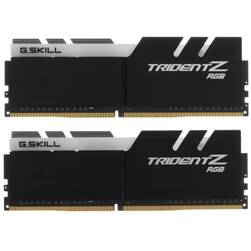 Память DIMM DDR4 32GB (PC4-25600, 3200MHz) G.Skill Trident Z RGB (2шт x 16ГБ, CL 16-18-18-38, 1.35 В, Dual rank x8, высота 44 мм, настраиваемая RG